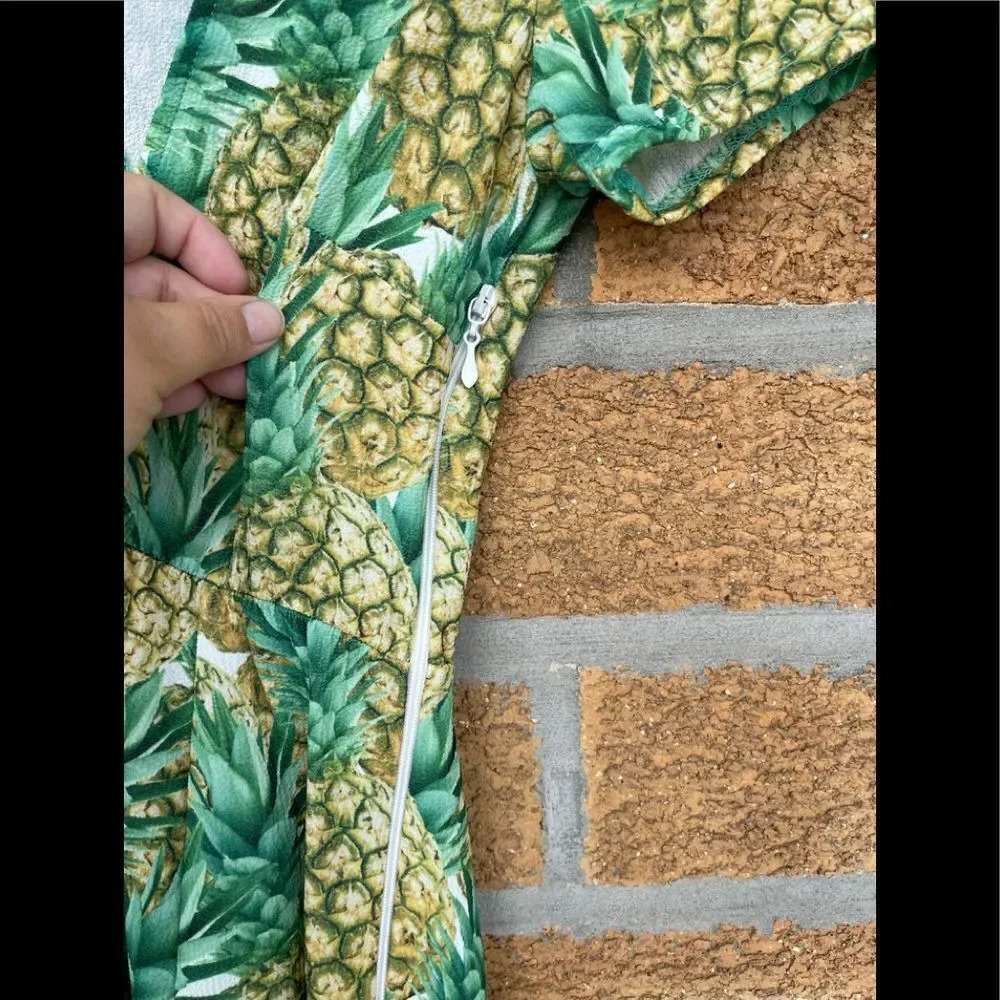 SHOW ME YOUR MUMU Ibiza Pineapple Mini Dress XS - Picture 4 of 8